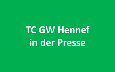 Bericht im Stadtecho Hennef: „TC GW: Back to new normal“